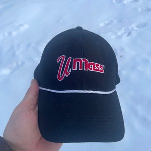 Black Adult Unisex One Size Fits All UMass retro Hat (Used)