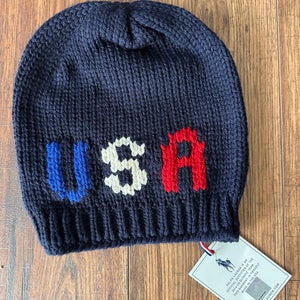 Blue 2014 Olympics Team Issued Opening Ceremonies Beanie 100% Hat (New)