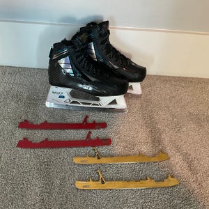 2022 True TF9 Hockey Goalie Skates Size 3 + 3 EXTRA BladeTech blades *See Description*