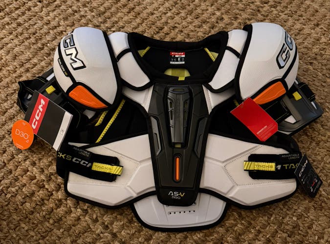 New CCM Tacks ASV Size large Pro Stock Shoulder Pads