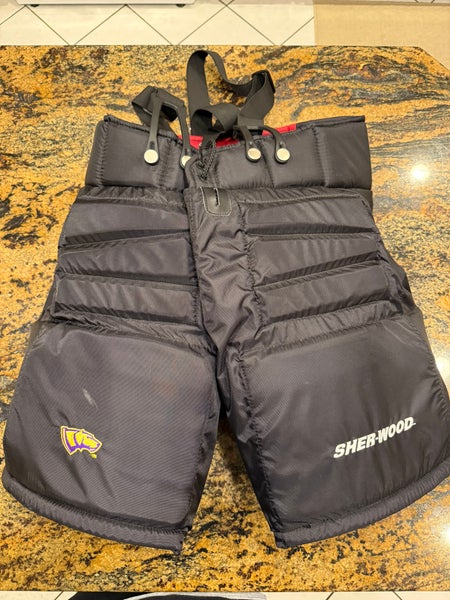 Used Black Sherwood Goalie Pants | Pointers | Senior Large E195