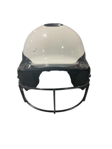 Used RIP-IT BLK/WHT HELMET 6.5-7 3/8 Batting Helmet Mask Black MD 11834-S000045075