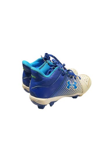 Used Under Armour LEADOFF CLEATS BB/SB Cleats Clear And Royal Blue Junior 01 11834-S000044685