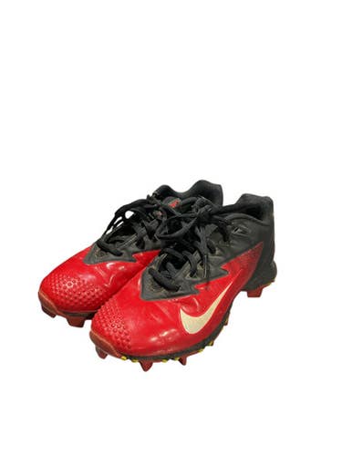 Used Nike VAPOR BASEBALL CLEATS BB/SB Cleats Black And Red Junior 03.5 11834-S000044698