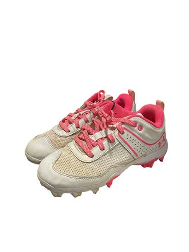 Used Under Armour GLYDE CLEATS BB/SB Cleats White Junior 02 11834-S000044702