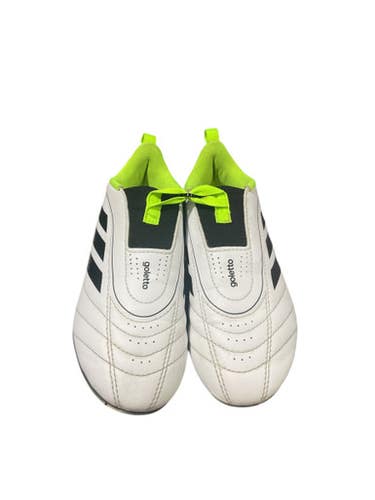 Used Adidas GOLETTO Soccer Cleats Black And White Youth 12.0 11834-S000045125