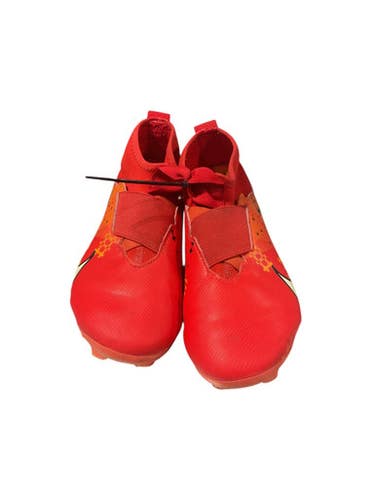 Used Nike AIR ZOOM Soccer Cleats Orange And Gold Junior 01.5 11834-S000045128