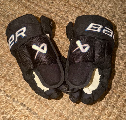 Used Washington Capitals Bauer Vapor Hyperlite Hockey Gloves NHL 13” black reverse retro Sgarbossa
