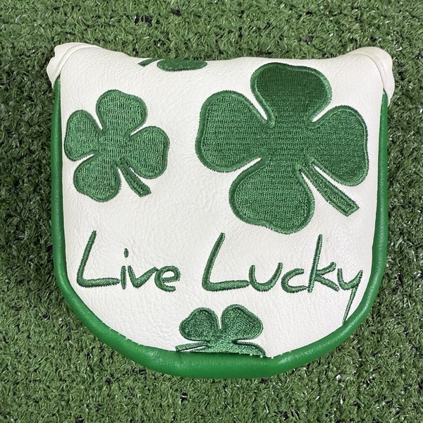 CMC Design Live Lucky Mallet Putter Headcover Clover Black White Green