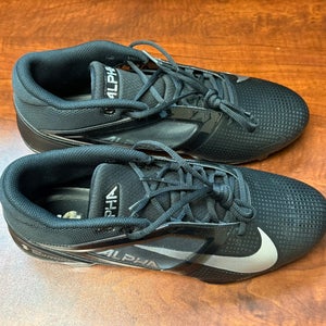 Nike Alpha Menace 4 Pro Black Silver Men's Football Cleats FD7037-002 Sz 12.5