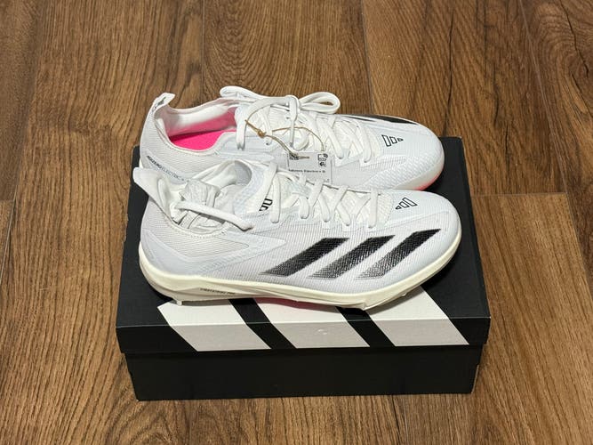 adidas Adizero Electric+ BSB Baseball Cleats Men's White Black IF8486 Sz 7