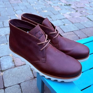 Mens Sorel Kezar Chukka Waterproof Brown Leather Boots Elk NM3943-286 US Size 13