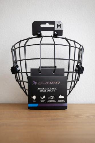 Medium Bauer Profile III Facemask Full Cage (New)