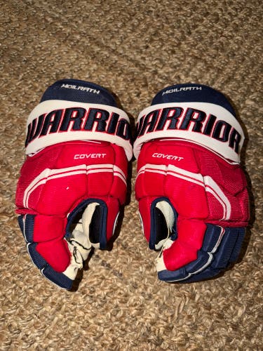 Washington Capitals Used Warrior covert Hockey Gloves 15” NHL Dylan McIlrath