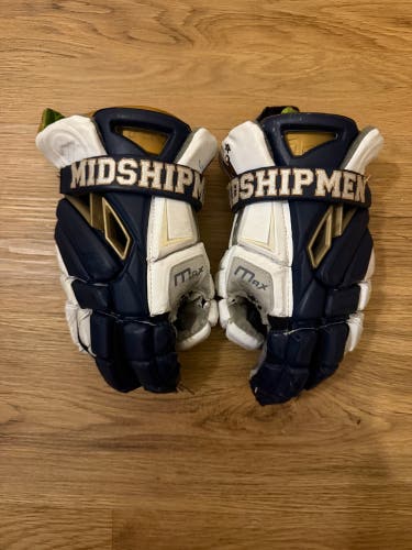 Navy Midshipmen Maverik Max Lacrosse Gloves