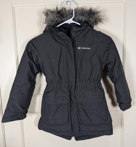 Columbia Nordic Strider Girl's Size XS Omni Heat Parka Jacket Hood Faux Fur Trim