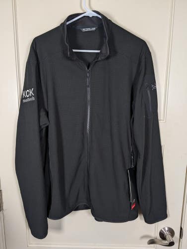 Arc'teryx Delta LT Men's Full Zip Waffle Fleece Jacket Size XL Black NEW