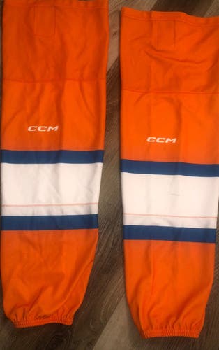 GAME USED/WORN OHL SAGINAW SPIRIT/GEARS THROWBACK HOCKEY SOCKS SIZE LARGE