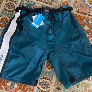 NWT San Jose Sharks Teal Pro Stock Bauer Hockey Pants Shell M