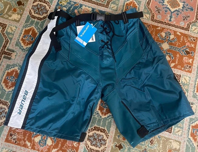 NWT San Jose Sharks Teal Pro Stock Bauer Hockey Pants Shell M