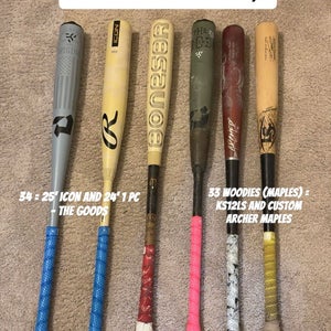 BBCOR BAT LOT SALE HMU WITH ANY QUESTIONS OR PRICES AND TRADES ACCEPTED ALL BATS HAVE NO ISSUES!
