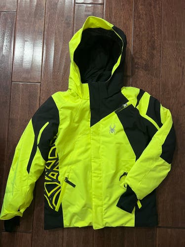 Yellow Kids Unisex Size 10 Spyder Jacket (Used)