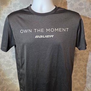 Bauer Men's Charcoal "Own the Moment" Polyester Performance T-Shirt, S