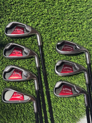 Callaway Big Bertha 2008 Iron Set 5-PW+SW 75g Regular Flex Graphite Shaft RH