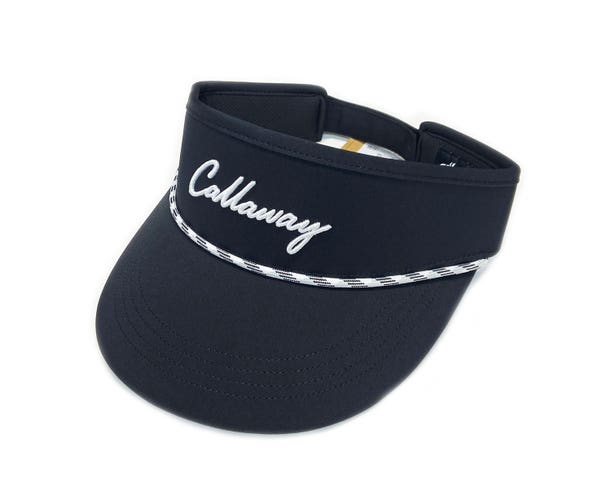 NEW 2025 Callaway Birdie Putt Rope Black Adjustable Golf Visor
