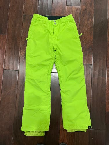 Quiksilver Snow Pants Green Youth Size 14 Unisex Quicksliver Pants