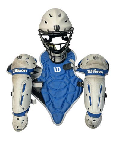 Used Wilson T-BALL Catchers Chest Protector Navy Blue T-Ball 11835-S000203467