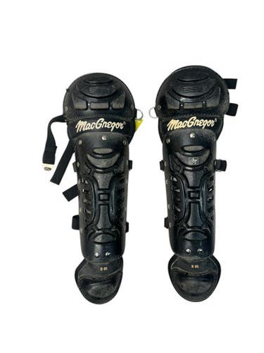 Used MacGregor B61 Catchers Leg Guards Black T-Ball 11835-S000203466