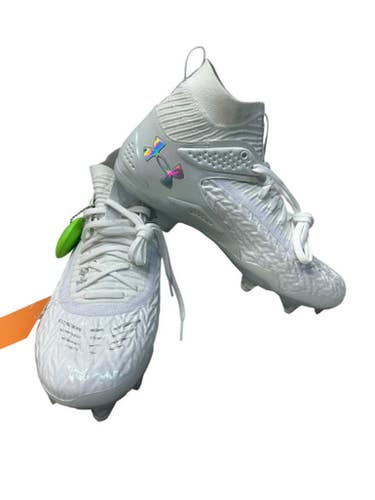 Used Under Armour Adult FB Cleats White Senior 9.5 11835-S000203530