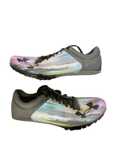 Used Under Armour KICKSPRINT Track & Field Cleats Adult Black Senior 11.5 11873-S000221587