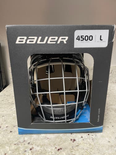 New in Box Large Bauer 4500 Hockey Helmet Black (New)