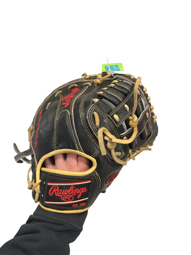 Used Rawlings HEART OF THE HIDE BB/SB First Base RH Throw Black 12 1/2" 11682-S000126286