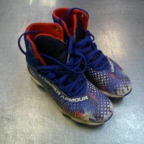 Used Under Armour Jr FB Cleats Navy Blue Junior 02.5 11339-S000198045