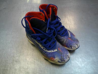 Used Under Armour Jr FB Cleats Navy Blue Junior 02.5 11339-S000198045