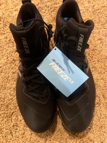 Black Men's Size M 11.5 (W 12.5) Adult New Balance Freeze Mid Top Molded Cleats (New)