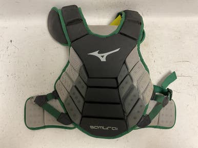 Used Mizuno SAMURAI Catchers Chest Protector Black And Green Adult 11855-S000198020