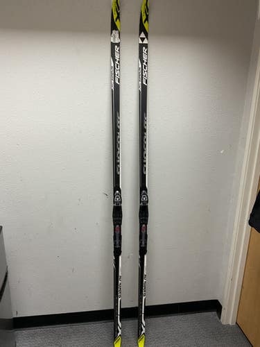 Used Fischer SUPERLITE CROWN Mens XC Ski/Binding White/Black/Yellow 202 cm 11855-S000198017