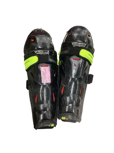 Used Bauer VAPOR 3X Junior Shin Guards Black 12" 11613-S000175683