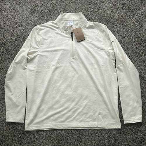 Nike Mens Dri Fit Victory 1/2 Zip Golf Pullover Beige Mens Size XL FD5837-110
