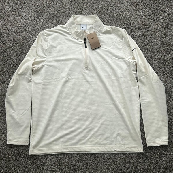 Nike Mens Dri Fit Victory 1/2 Zip Golf Pullover Beige Mens Size XL FD5837-110