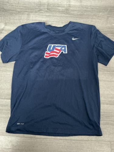 Team USA Blue Large Men's Nike Dri-Fit Shirt (New)