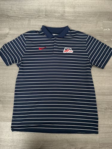 Team USA Blue Large Men's Nike Dri-Fit Shirt (New)