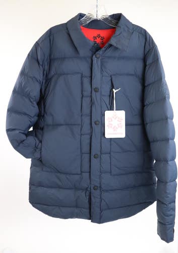 Obermeyer Explorer Down Shirt Jacket Men's XXL Blue Waterproof Puffer $249 NEW