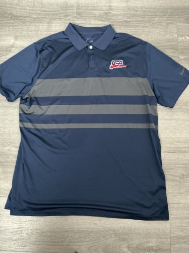 Team USA Blue Large Men's Nike Dri-Fit Shirt (New)