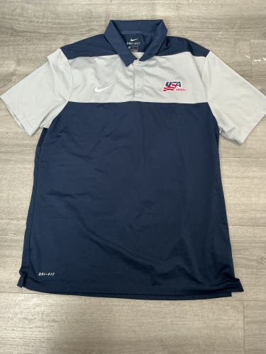 Team USA Blue Large Men's Nike Dri-Fit Shirt (New)