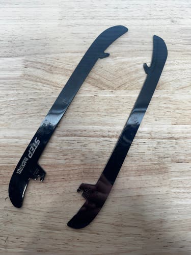 NHL Pro Stock 271mm Used Black Step Steel Skate Blades / Runners (Needs Profile)